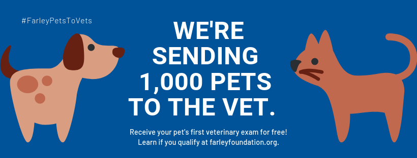 The Farley Foundation is sending 1,000 pets to the vet
